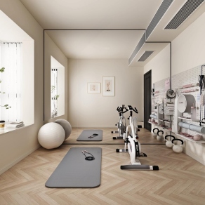 现代家居健身房3D模型下载